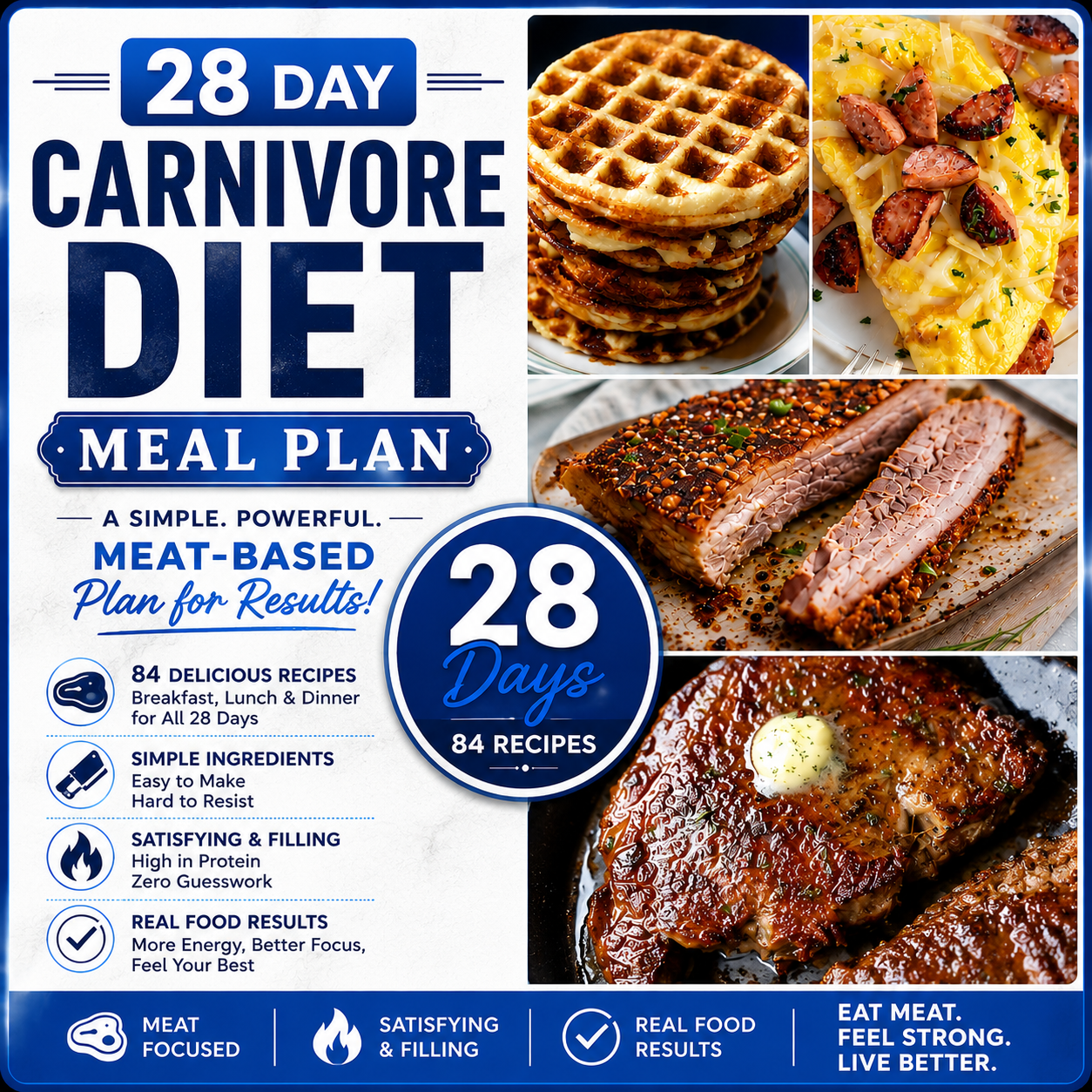 Complete Fat Loss Guide Carnivore Diet Approach Twenty Eight Day Blueprint No Tracking Required Simple Eating Plan Sustainable Weight Management Solution Diet Reset System Confidence Building Program Proven Method Effective Strategy Clear